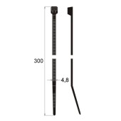 Кабелни връзки 300 x 4,8 mm (100 бр)