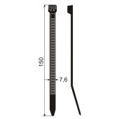 Стягащи ленти 150 x 7,6 mm (100 бр)