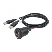 2x USB гнездо с кабел