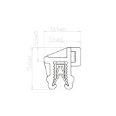 Крепеж за стягаща лента за ръб 437432