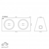 Zatvorena двоен корпус за тонколона Basser C1020X2 Black