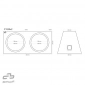 Zatvorena двоен корпус за тонколона Basser C1230X2 Black