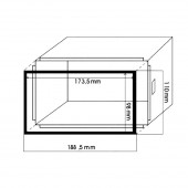 Kovový rámeček pro autorádia 2DIN + vidličky