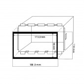 Kovový rámeček pro autorádia 2DIN + vidličky