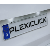 Черен държач за регистрационен номер Plexiclick V1 Black (110 mm)