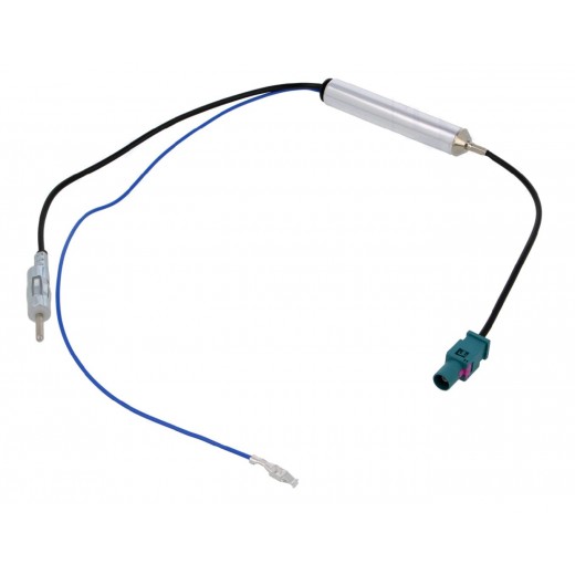 Антенен захранващ адаптер (фантомно) VW / Audi / Seat / Škoda / Peugeot / Fiat / Mercedes FAKRA -> DIN