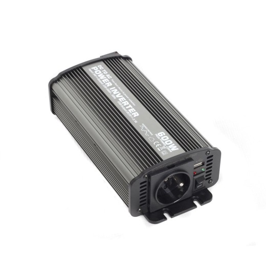 Преобразувател на напрежение 24V na 230V + USB, 600W - CAR600-24V