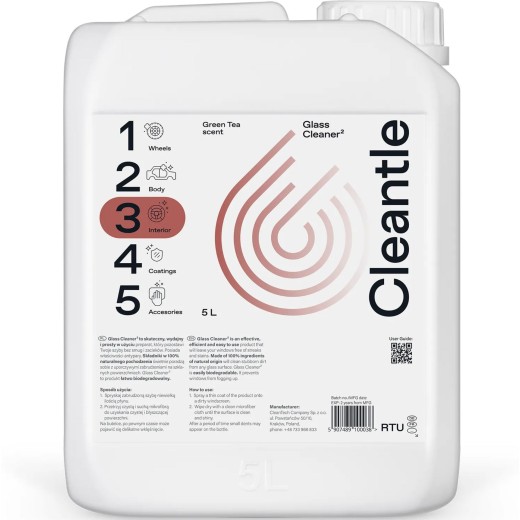 Почистващ средство за стъкла Cleantle Glass Cleaner² (5 l)