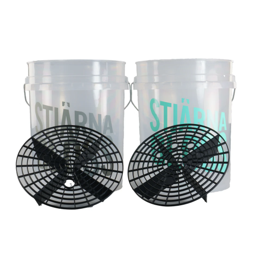 Комплект от 2 детайлинг кофи Stjärnagloss Twin Bucket Kit with dirt guards