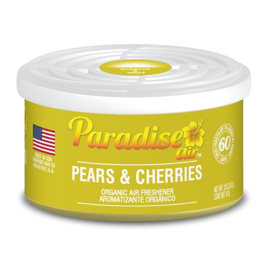 Освежител за въздух Paradise Air Organic Air Freshener Pears & Cherries - Аромат на круша и вишна (42 g)