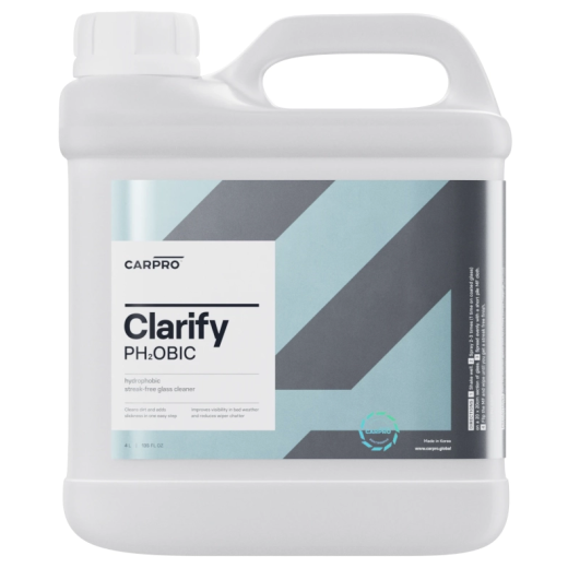 Хидрофобен почистващ препарат за стъкла CarPro Clarify Ph2obic (4 l)