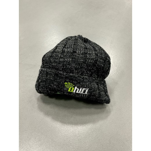 Zimní čepice s malým logem Ahifi (tmavý melír)