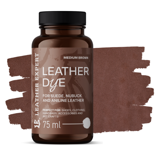 Боя Leather Expert - Leather Dye (средно кафяво)