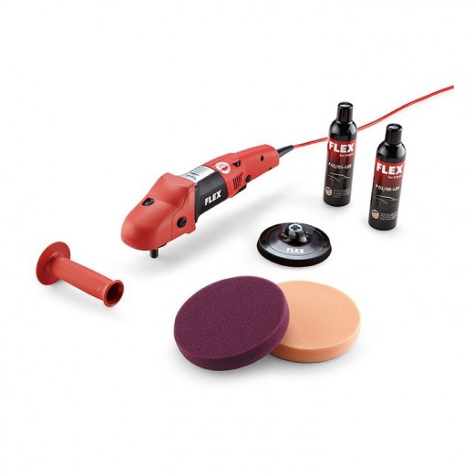 Ергономична полираща машина с регулация в комплект FLEX PE 14-3 125 P-Set
