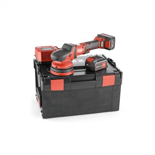 Акумулаторна ексцентрова полираща машина в комплект FLEX XCE 8 125 18.0-EC/5.0 Set