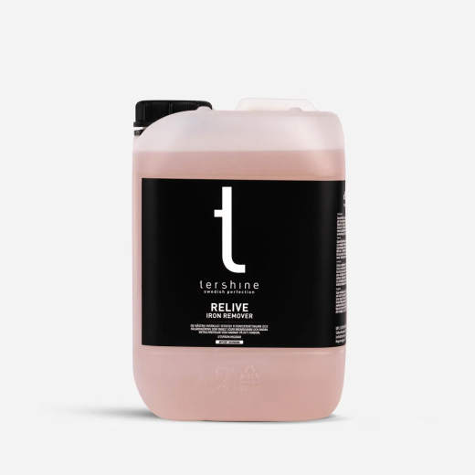 Високо ефективен премахвач на полепнала ръжда и почистващ препарат за спирачен прах Tershine Relive - Iron Fallout (5 l)