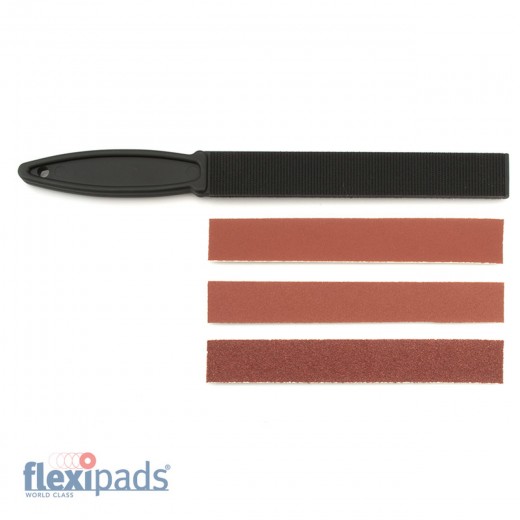Комплект за ръчно шлифоване Flexipads Handfile Kit - Handfile + 3 Assorted Abrasives Strips