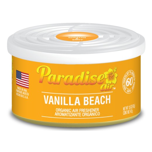 Освежител за въздух Paradise Air Organic Air Freshener Vanilla Beach - Ванилия (42 g)