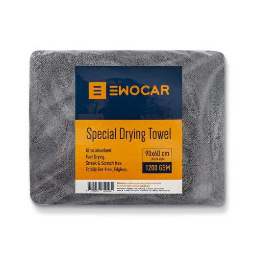 Кърпа за сушене Ewocar Special Twisted Loop Drying Towel - Dark Gray (60 x 90 cm)