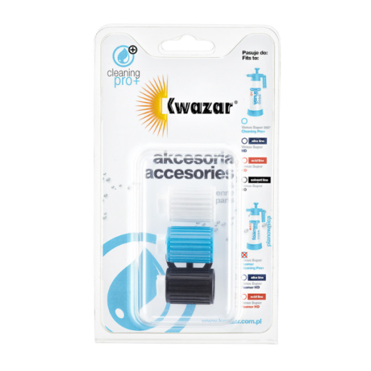 <h3>Kwazar Venus Super Foamer комплект пянови накрайници</h3>Комплект от три пянови накрайника за пръскачката Venus Super Foamer.<h3>Комплектът съдържа</h3><ul><li>Адаптер за лека пяна.</li><li>Адаптер за средна пяна.</li><li>Адаптер за плътна