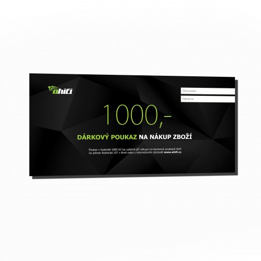 Подаръчен ваучер на стойност 1000 CZK