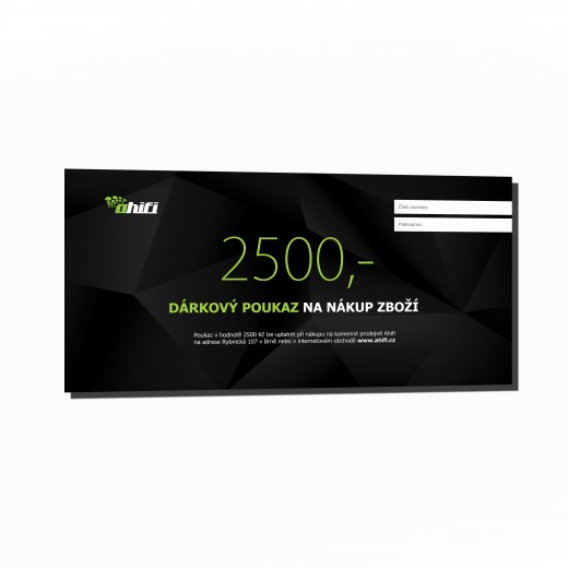 Подаръчен ваучер на стойност 2500 CZK