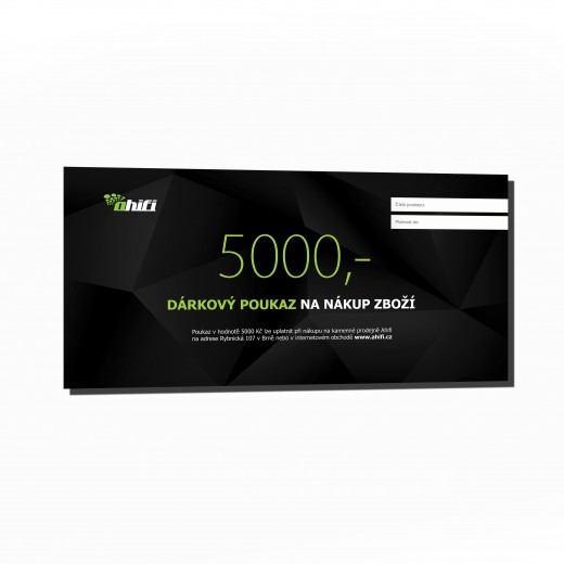 Подаръчен ваучер на стойност 5000 CZK