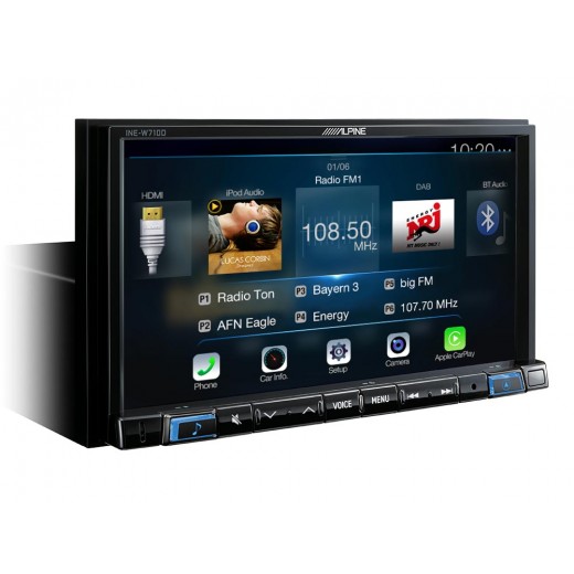 2DIN автомобилно радио с GPS навигация Alpine INE-W710D