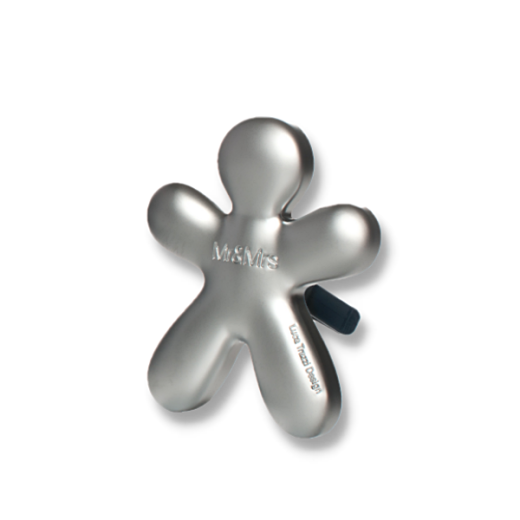 Луксозен матов сребърен ароматизатор за автомобил Mr&Mrs Fragrance Niki Fresh Air