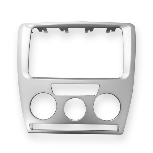 Редукционна рамка за инсталиране на <strong>2DIN</strong> следпродажбено автомобилно радио за автомобили:<ul>	<li>Škoda&nbsp;<strong>Octavia II&nbsp;</strong>(2004&nbsp;-> август&nbsp;2008)</li></ul>- Цвят на рамката: сребрист.<br />- Оригинална р