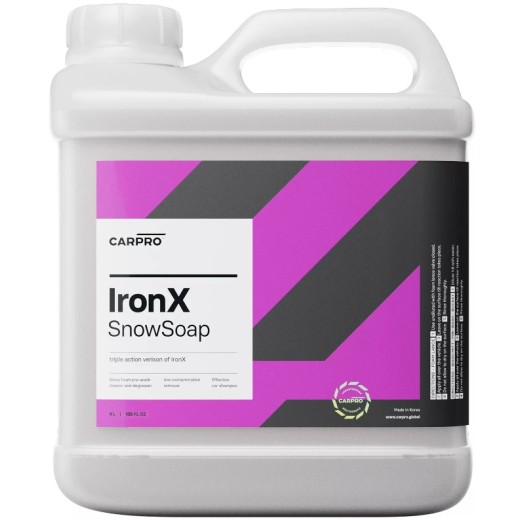 Автошампоан за премахване на железни наносни замърсявания CarPro IronX Snow Soap (4 l)