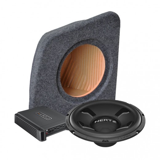 Комплект субуфер в OEM кутия и усилвател за Audi A4 B7 №1