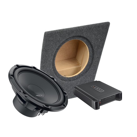 Комплект субуфер в OEM озвучителна кутия и усилвател за Škoda Octavia II Combi №2