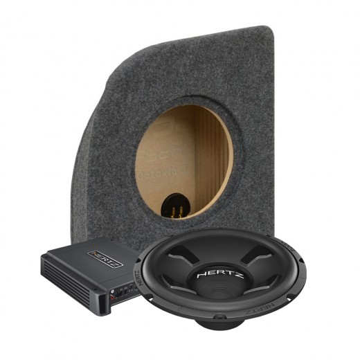 Комплект субуфер в OEM кутия и усилвател за Škoda Octavia III №1