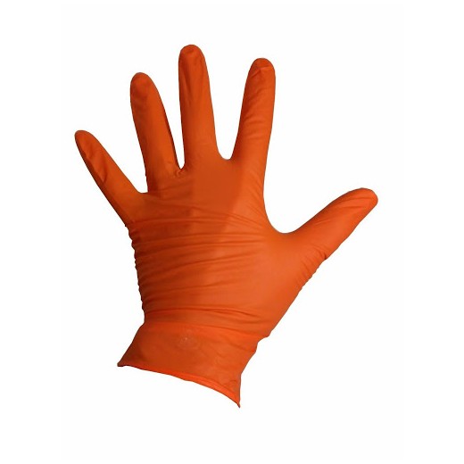 Химически устойчиви нитрилни ръкавици Black Mamba Orange Nitrile Glove - L