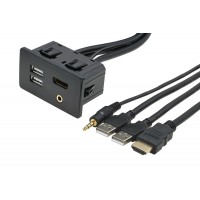 HDMI + 2x USB + JACK гнездо с кабел
