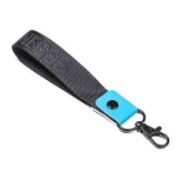 Auto Finesse Luxury Embossed Lanyard Short Black Teal