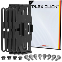 Черен държач за регистрационен номер Plexiclick V1 Black (110 mm)